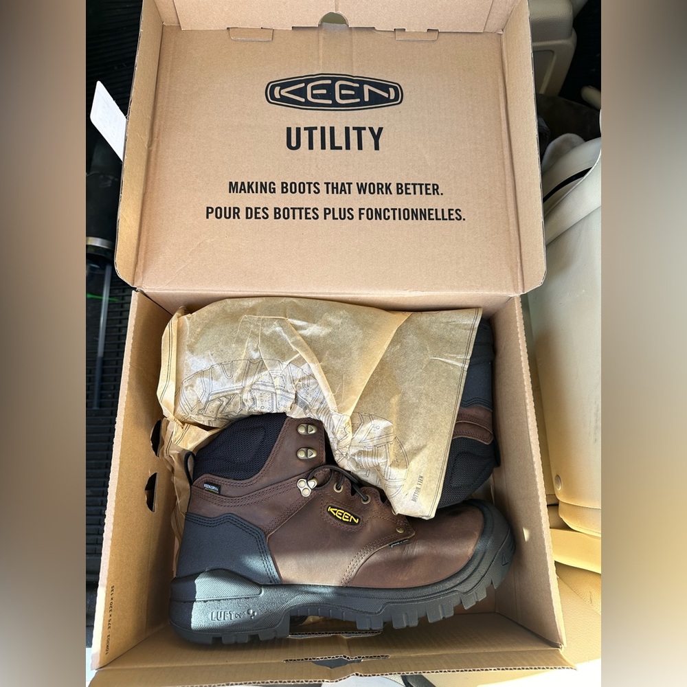 KEEN 6in Met Waterproof Steel Toe Boots Size 14 DD